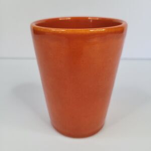 Metlox California Pottery Poppy Trail Orange Tumbler Cup Marked 235T USA Ceramic